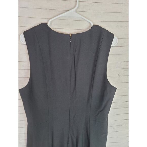 BANANA REPUBLIC SLEEVELESS BLACK BASIC WORK KNIT MIDI DRESS, SZ 14 - Picture 8 of 12
